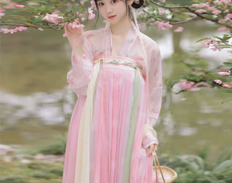 ?妃亦坊原创汉服女唐制齐胸襦裙印花春夏中国...