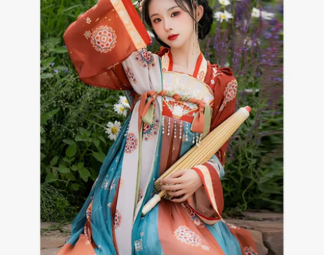 恋霜扇中芳华汉服女装夏季唐制齐胸襦裙202...