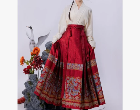 ?凤弈马面裙汉服女套装2024新款改良古装...