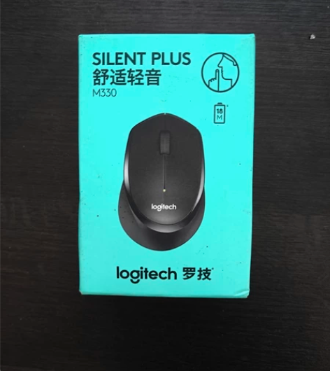 罗技M330蓝色静音无线办公鼠标 罗技国行...