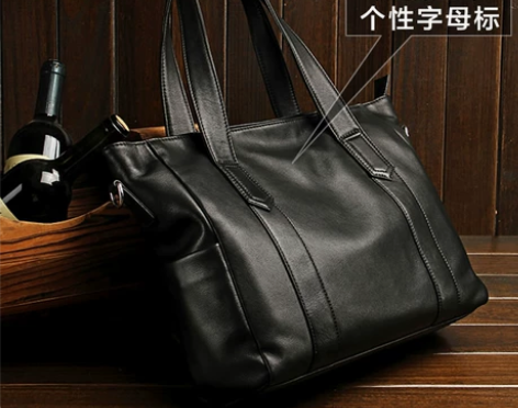 公文包男商务真皮手提包头层牛皮大容量横款