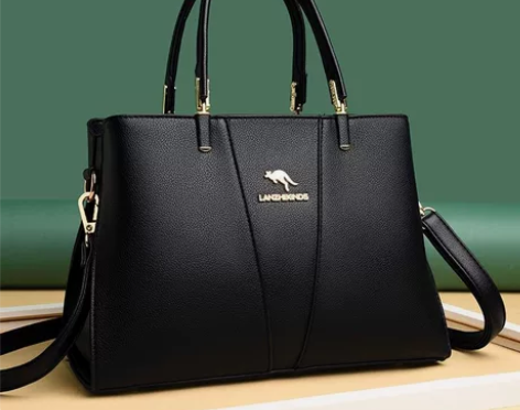 袋鼠牛皮女新款大容量女士手提包百搭斜挎女包...