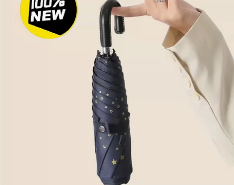 弯柄超轻雨伞出口日本遮阳伞防晒晴雨两用折叠...