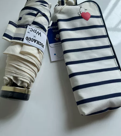 wpc雨伞条纹爱心三丽欧联名款五折迷你晴雨...