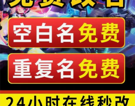 首单免费/极速秒改-王者荣耀改重复名空白名...