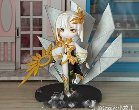 yu王者荣耀 东方镜 炽阳神光超轻粘土手办...