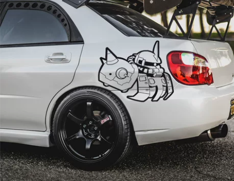 高达扎古汽车贴纸摩托车电动车