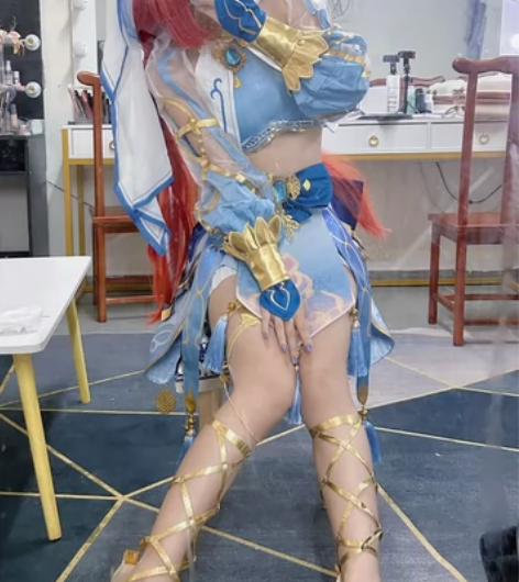 漫囧家原神 妮露cos大全套 衣服s码+假...