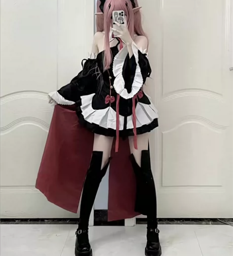 终结的炽天使克鲁鲁cos服大全套+假发+鞋...