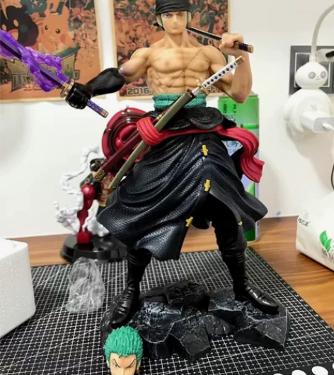 #手办流通处 新品现货扛刀索隆 海贼王动漫...