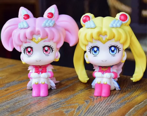 美少女战士手办 Q版坐姿 月野兔 水冰月 ...