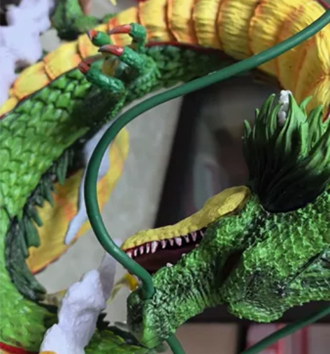 七龙珠，神龙与小孙悟空超大手办，底座带灯。...