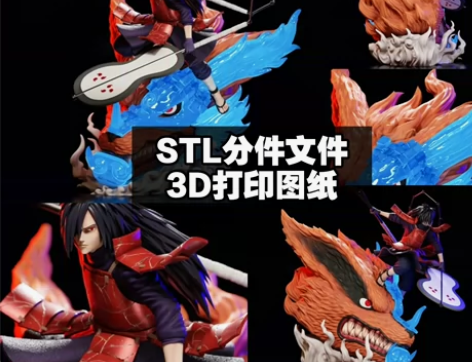 【3D打印图纸】火影忍者宇智波斑手办打印图...