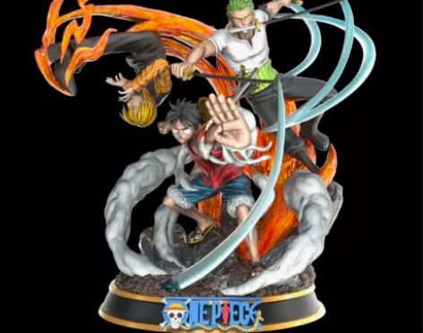 【自动秒发】海贼王路飞索隆山治模型文件3D...