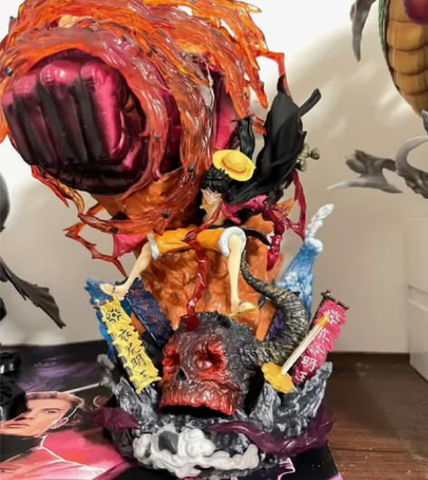 海贼王发火路飞GK手办可发光高25CM 感...