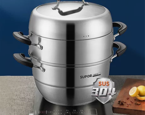 ?苏泊尔三层蒸锅加厚304不锈钢家用大30...