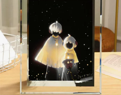 sky光遇游戏周边水晶玻璃相框摆件定制di...