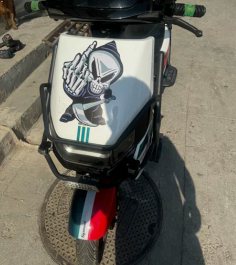 捷羚外卖专用 双联动碟刹系统。前后 固满德...