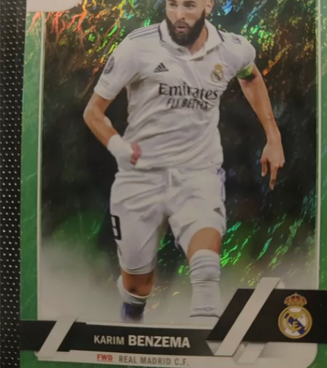 topps碧玉系列，欧冠夺冠赛季本泽马，金...