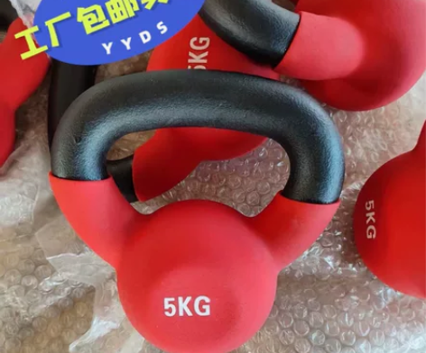 【特价包邮】26.9元实心铸铁浸塑壶铃小体...