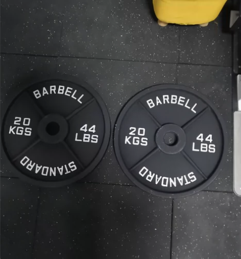 杠铃片 四条筋铸铁杠铃片 大孔5cm 健身...