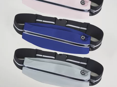 运动手机腰包黑色蓝色粉色浅绿色四个颜色的运...