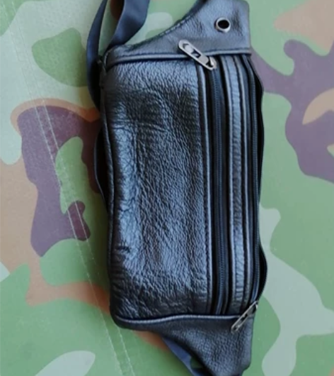 真皮男士腰包运动跑步户外腰包防盗隐形贴身手...