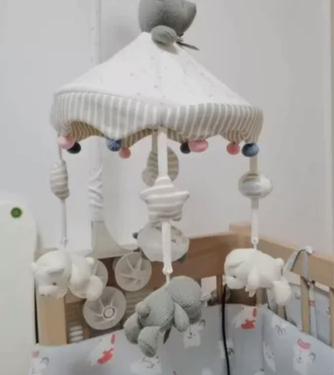 贝易床铃宝宝床头音乐旋转摇铃床上挂件新生婴...