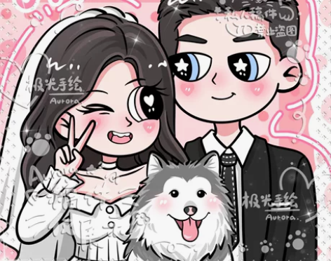 【星蝶风头像】520情侣照片转手绘卡通头像...