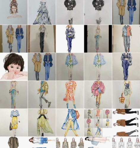 服装设计效果图 服装约稿 款式图 服装设计...