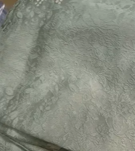 绿色手绘和服  是辻花那种织的底纹 有小花...