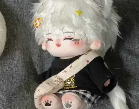 20cm棉花娃娃无属性男娃带兽耳高温丝零玄...