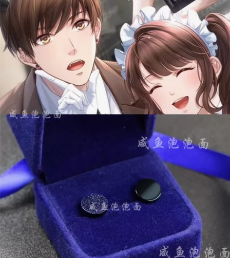 恋与制作人白起同款耳钉白起COS耳饰 8m...