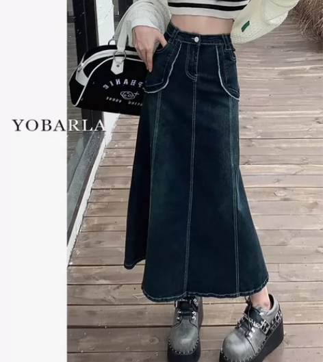 鱼尾裙半身裙 穿不超过5次 裙长85左右 ...