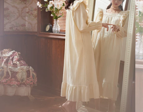 思莉太太睡衣睡裙女春秋纯棉长袖2020年新...