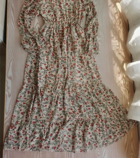 安妮贝伦田园风连衣裙长裙，儿童成人都可穿1...