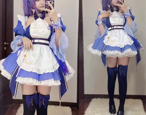 悠窝窝刻晴女仆cos瑕疵款全新未穿!! 只...