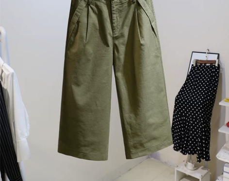 高腰弹力牛仔阔腿七分裤女2022夏季新款