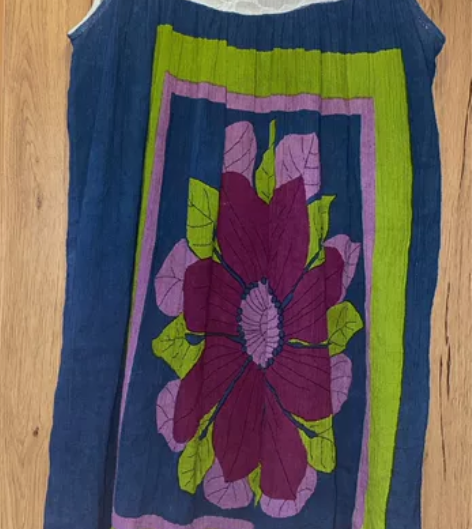 vintage外贸孤品日系原宿民族风印花背...