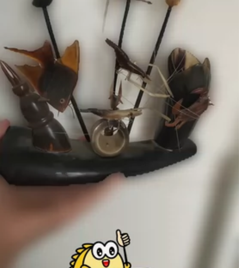 七八十年代牛角艺术品，造型别致，工艺细腻，...