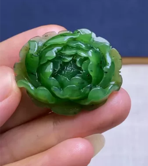 油膏坨坨特惠价精品俄罗斯碧玉 花开富贵挂件...