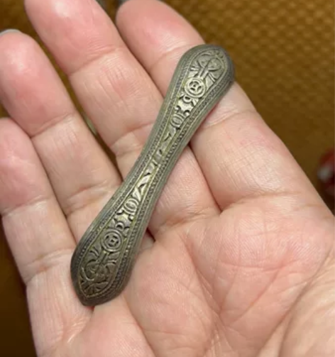 清 鎏金银钗，工艺精美，长度75毫米左右，...