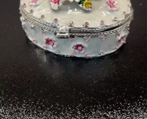 【首饰盒】618 情人节礼合金材质樱花椭圆...