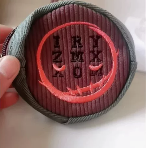 零钱包挂件拉链布艺小圆包撞色复古做旧迷你手...