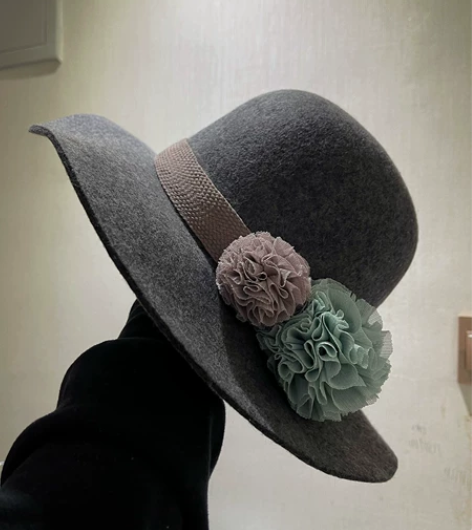 JOO 韩国代购 羊毛帽子礼帽 仅试戴，一...