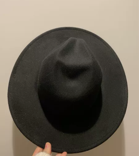 毛呢大檐爵士帽平檐礼帽 买来一次没带过 因...