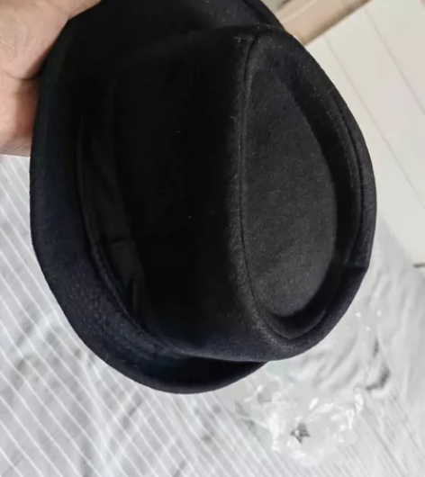 出口韩国黑色日系韩版羊毛呢礼帽绅士帽秋冬款...