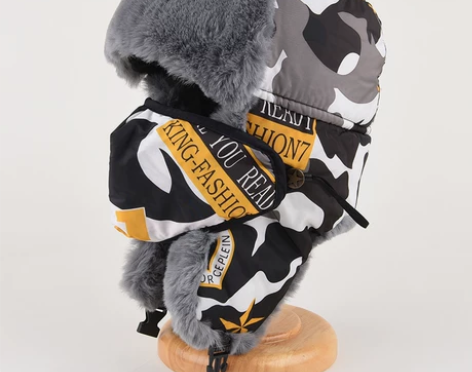 雷锋帽男冬季迷彩棉帽子女加厚保暖口罩帽护耳...