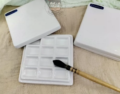 【包邮】史明克12格陶瓷调色盘调色盒带盖 ...