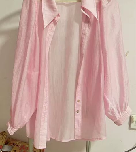 “兰精天丝”褶皱感调色盘纯色慵懒风微透防晒...